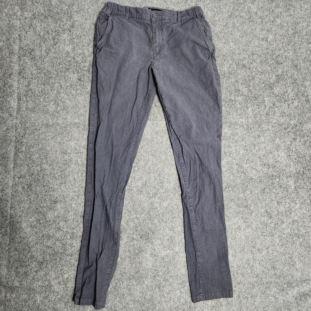 Tailored Athlete Linen Blend Joggers Men 32x34 Gray Elastic Waist Activewear‎